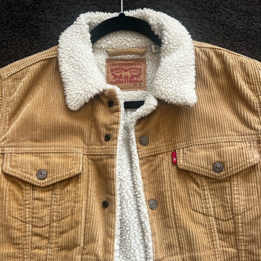 Levi’s Sherpa Trucker Jacket - Tan/Cream Size S